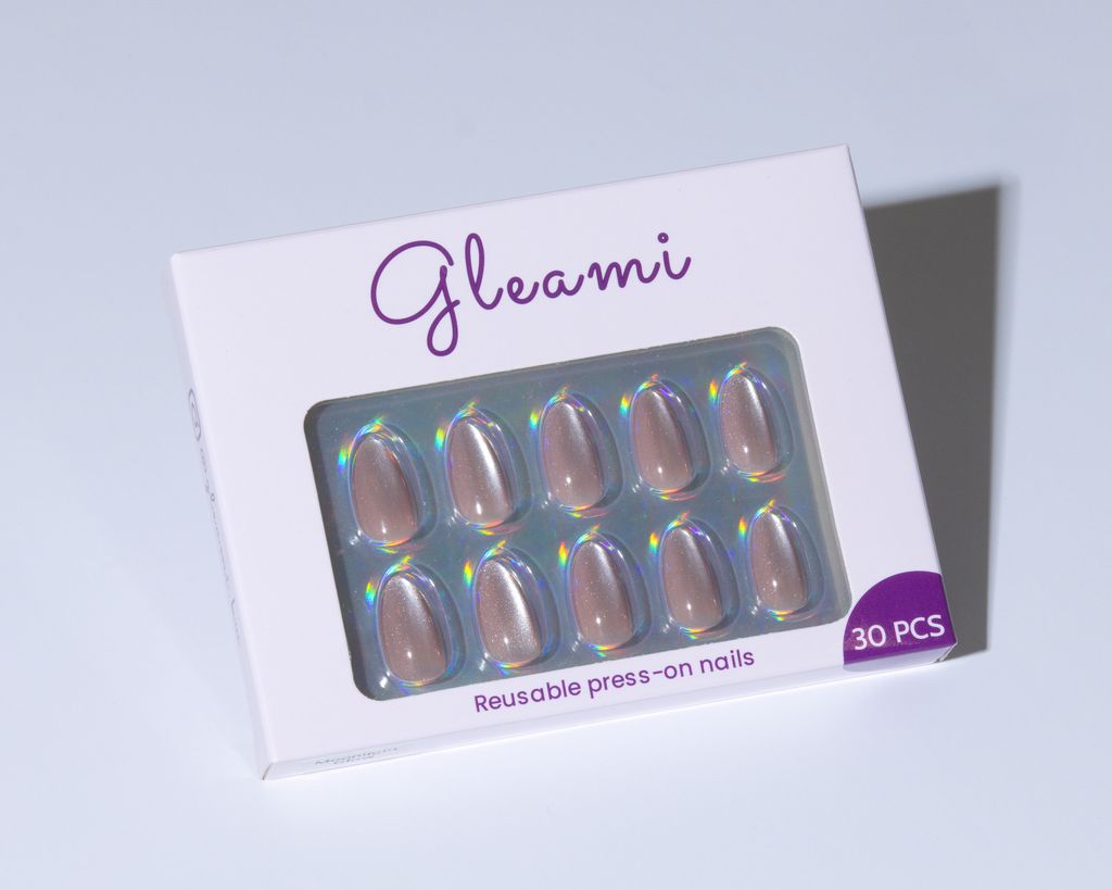Gleami Almond Press-On Nails - Moonlight Glow