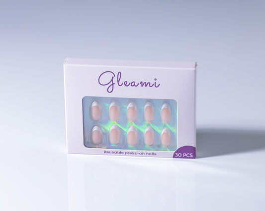 Gleami Elegant Edge Almond V-French Press-On Nails