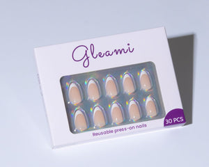 Gleami Elegant Edge Almond V-French Press-On Nails